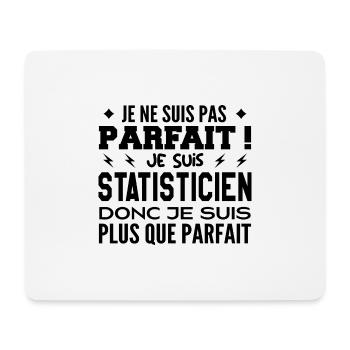 Un Statisticien plus que parfaite, métier de rêve - Tapis de souris (format paysage) - blanc - Devant