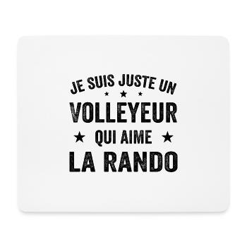 Fier d’être Volleyeur et Passionné de Randonnée - Tapis de souris (format paysage) - blanc - Devant