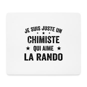 Fier d’être Chimiste et Passionné de Randonnée - Tapis de souris (format paysage) - blanc - Devant