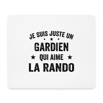 Fier d’être Gardien et Passionné de Randonnée - Tapis de souris (format paysage) - blanc - Devant