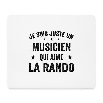 Fier d’être Musicien et Passionné de Randonnée - Tapis de souris (format paysage) - blanc - Devant