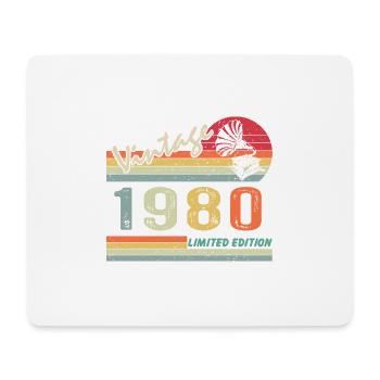 Vintage Grammophon 42. Geburtstag 1980 42 Jahre alt - Mousepad (Querformat) - Weiß - Vorne