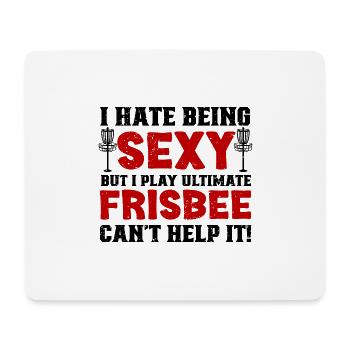 Disc Golf Player Frisbee Player - Mouse Pad (horizontal) - white - Front