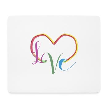 L♡VE - Mousepad (Querformat) - Weiß - Vorne