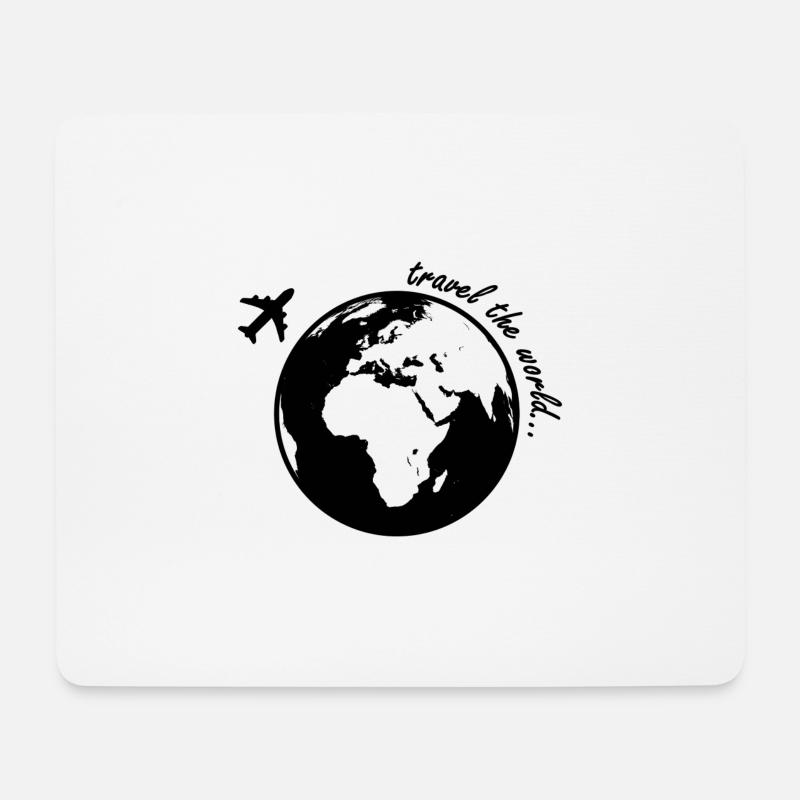 Travel the world - Tolle Geschenkidee für Reisende - Mousepad (Querformat) - Weiß