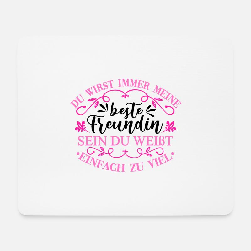 Partnerlook Beste Freundinnen - Mousepad (Querformat) - Weiß