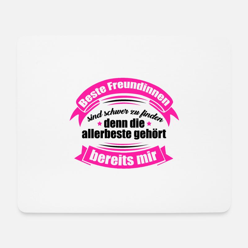 Beste Freundin - Mousepad (Querformat) - Weiß