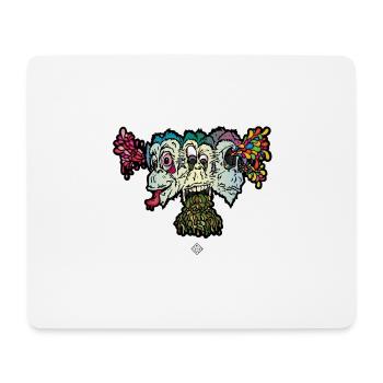 Affe Weisheit - Mousepad (Querformat) - Weiß - Vorne