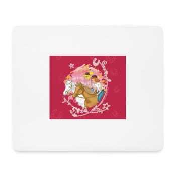 Bibi und Tina Wettreiten im Wald Mousepad - Mousepad (Querformat) - Weiß - Vorne