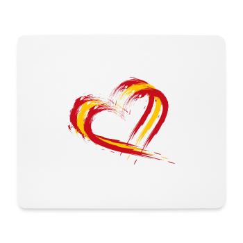 Herz Bürste Flagge Spaniens Fahne Urlaub Reise - Mousepad (Querformat) - Weiß - Vorne
