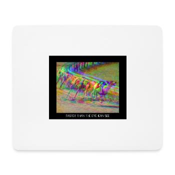 Greyhounds de course rapide - Conception de glitch - Tapis de souris (format paysage) - blanc - Devant