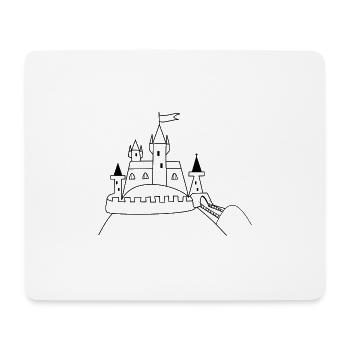Château - Tapis de souris (format paysage) - blanc - Devant