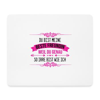 Beste Freundin - Mousepad (Querformat) - Weiß - Vorne