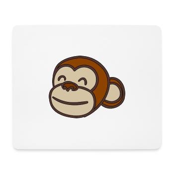 Tête de singe - Tapis de souris (format paysage) - blanc - Devant