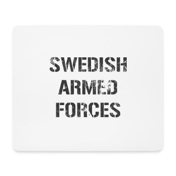 Swewdish Armed Forces - Forces armées suédoises - Tapis de souris (format paysage) - blanc - Devant
