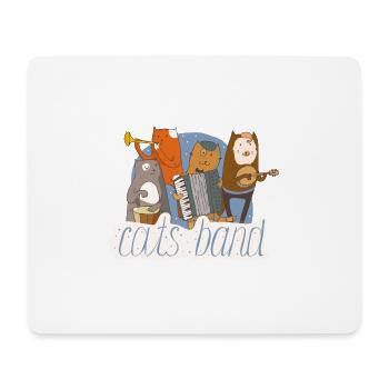 Katzen spielen Musik - Mousepad (Querformat) - Weiß - Vorne