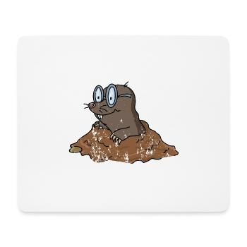 Retro vintage grunge style mole - Mouse Pad (horizontal) - white - Front