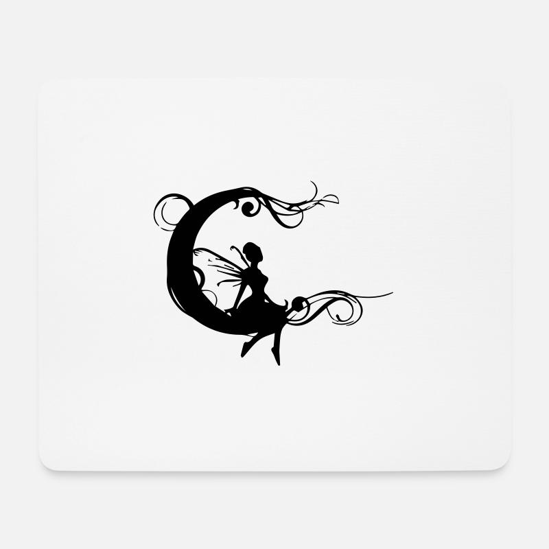 Fairy moon celtic - Mouse Pad (horizontal) - white