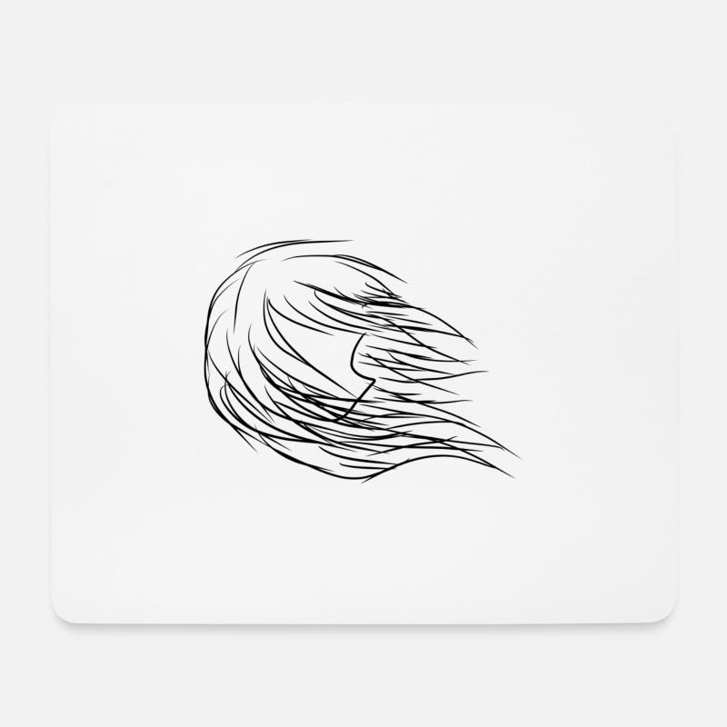 Wind Manga - Mousepad (Querformat) - Weiß