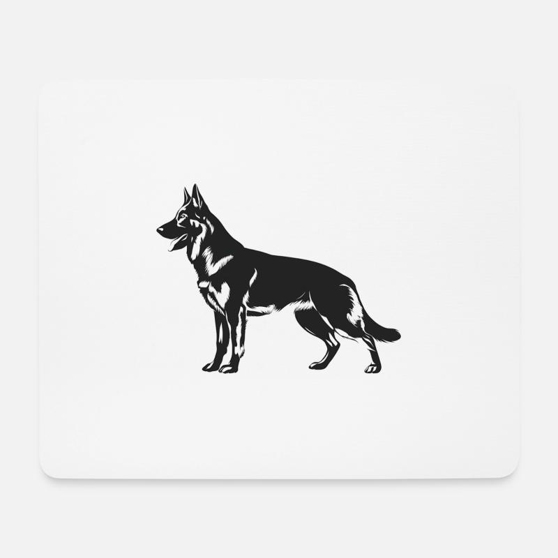 Belgischer Malinois-Schäferhund - Mousepad (Querformat) - Weiß