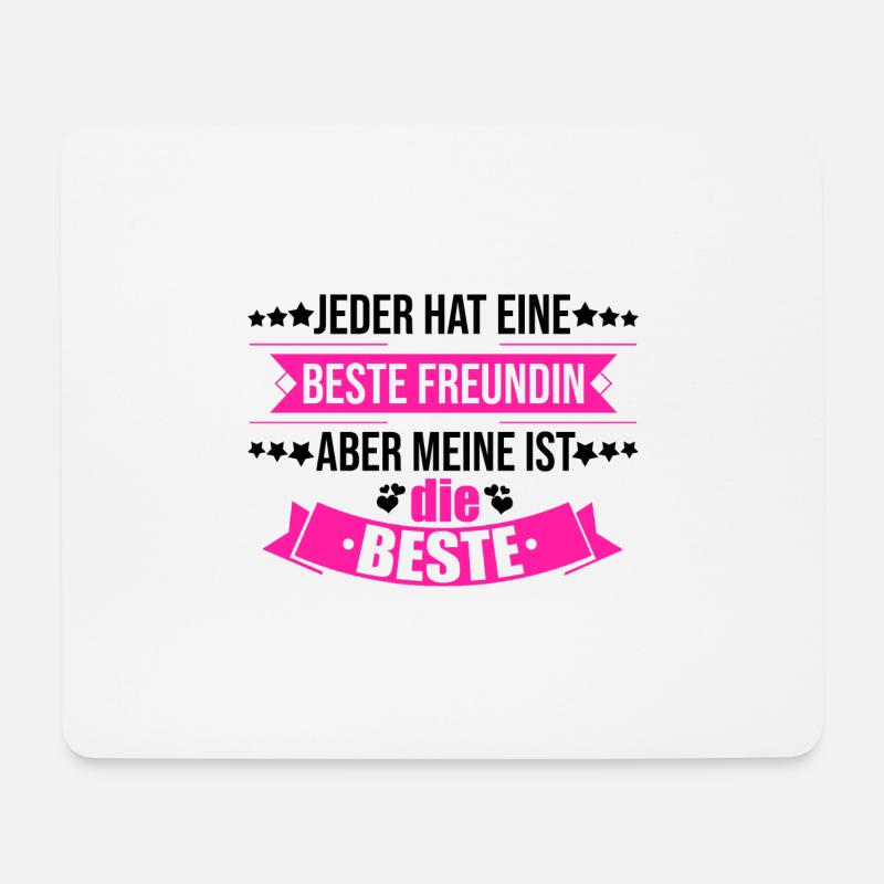 Beste Freundinnen - Mousepad (Querformat) - Weiß