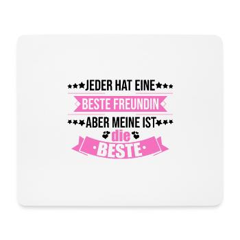 Beste Freundin - Mousepad (Querformat) - Weiß - Vorne