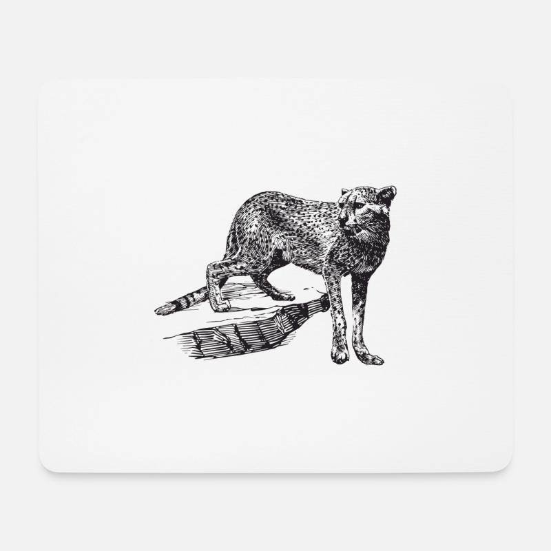 Leopard gift - Mouse Pad (horizontal) - white