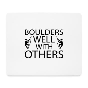 Bouldering - Mouse Pad (horizontal) - white - Front