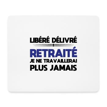 Veröffentlicht Freigegeben Im Ruhestand - Ruhestand Humor T-Shirt - Mousepad (Querformat) - Weiß - Vorne