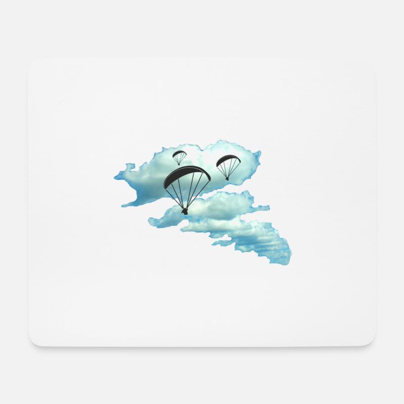 wolkenstraße paragliding - Mousepad (Querformat) - Weiß