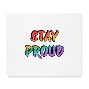 Restez fiers - Tapis de souris (format paysage) - blanc - Devant