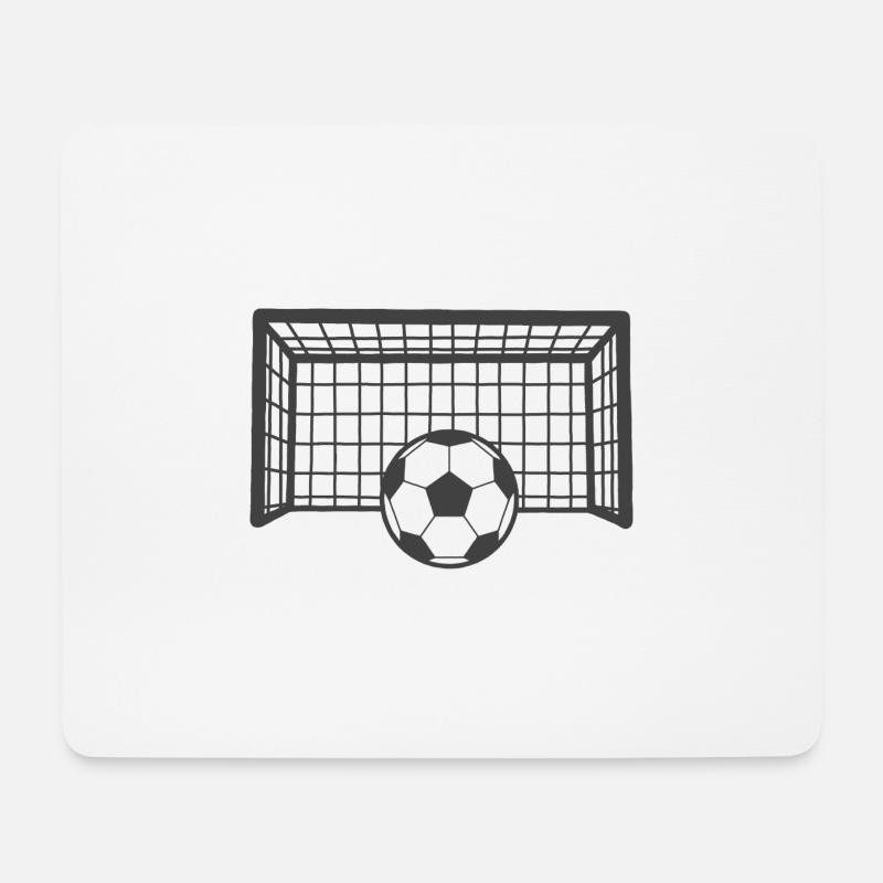 Fußballtor - Mousepad (Querformat) - Weiß