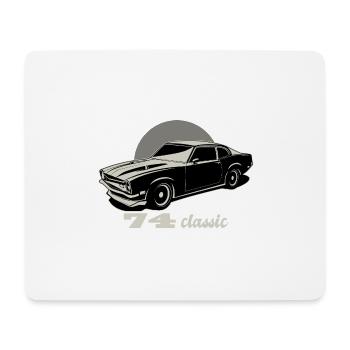 74 Classic Muscle Car Car - Mouse Pad (horizontal) - white - Front
