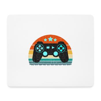 Vintage Retro Gaming Controller - Mousepad (Querformat) - Weiß - Vorne