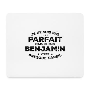Benjamin Un Prénom, Une Attitude L’Humour Benjamin - Tapis de souris (format paysage) - blanc - Devant