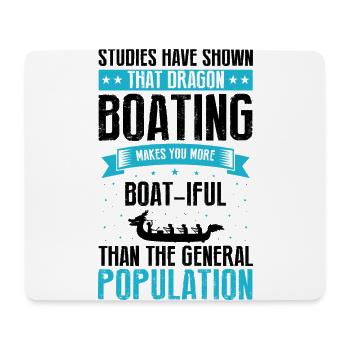 Dragon Boat and Dragon Boat Crew - Mouse Pad (horizontal) - white - Front