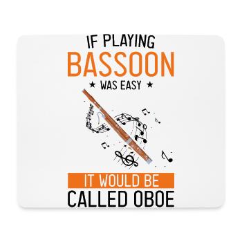 Fagott für Fagottrohr und Fagottist - Mousepad (Querformat) - Weiß - Vorne