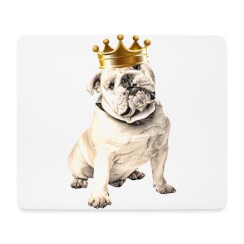 OLD ENGLISH BULLDOG mit Krone Hund Bulldogge - Mousepad (Querformat) - Weiß - Vorne