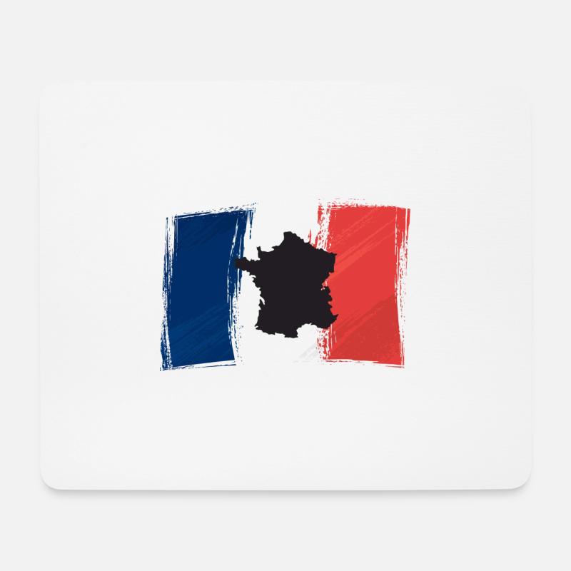Frankreich - Mousepad (Querformat) - Weiß