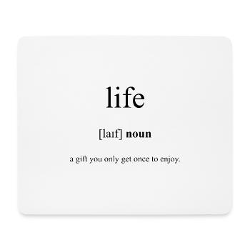 Life | Leben Definition Dictionary - Mousepad (Querformat) - Weiß - Vorne