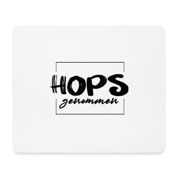 Hopsgenommen - Mousepad (Querformat) - Weiß - Vorne