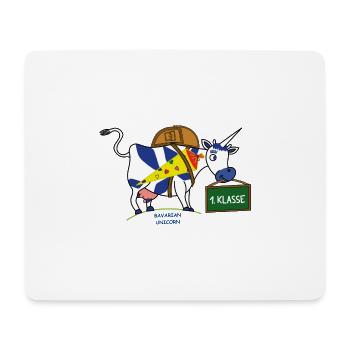 BAVARIAN UNICORN - Schule - Mousepad (Querformat) - Weiß - Vorne