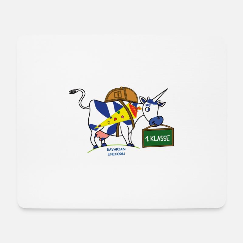 BAVARIAN UNICORN - Schule - Mousepad (Querformat) - Weiß