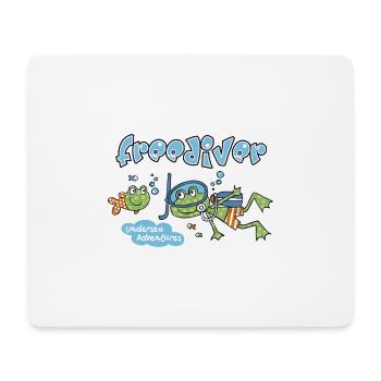 Diving frog - Mouse Pad (horizontal) - white - Front
