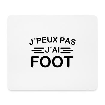 je peux pas j, ai foot cadeau humour france euro - Tapis de souris (format paysage) - blanc - Devant