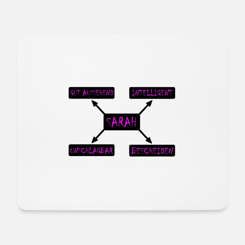Sarah Gift for Sarah - Mouse Pad (horizontal) - white