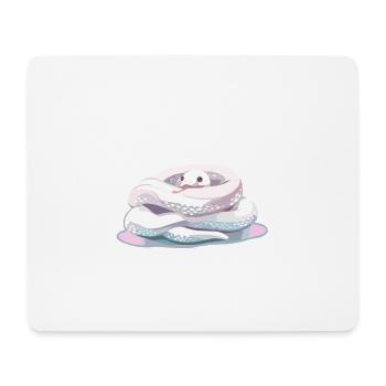 writhe littel cute bébé snake - Tapis de souris (format paysage) - blanc - Devant