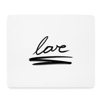 liebe text strich valentinstag - Mousepad (Querformat) - Weiß - Vorne