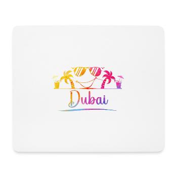 Dubai Palmen Sommer Sonnenbrille Design - Mousepad (Querformat) - Weiß - Vorne