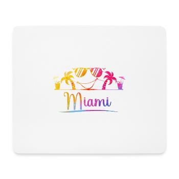 Design arc-en-ciel de palmiers de Miami Beach - Tapis de souris (format paysage) - blanc - Devant
